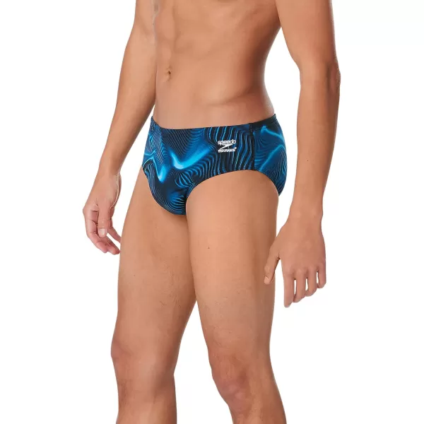 Speedo Mens Swimsuit Brief Endurance Printed Team ColorsFusion Speedo Blue