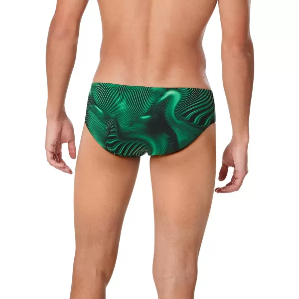 Speedo Mens Swimsuit Brief Endurance Printed Team ColorsFusion Speedo Green