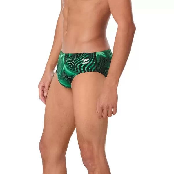 Speedo Mens Swimsuit Brief Endurance Printed Team ColorsFusion Speedo Green