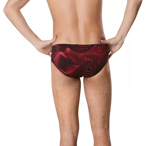 Speedo Mens Swimsuit Brief Endurance Printed Team ColorsFusion Speedo Maroon