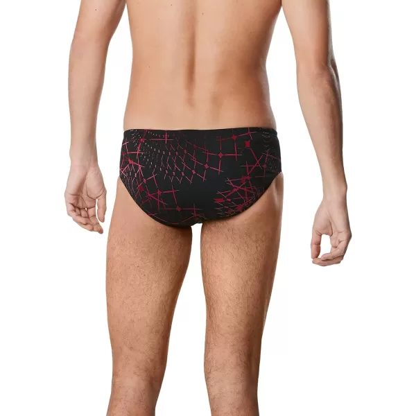 Speedo Mens Swimsuit Brief Endurance Printed Team ColorsGalactic Speedo Maroon