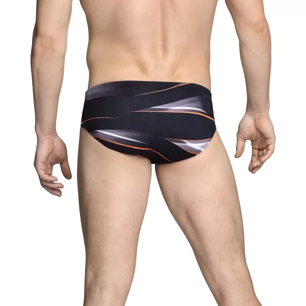 Speedo Mens Swimsuit Brief Endurance Printed Team ColorsInfinite Speedo Orange