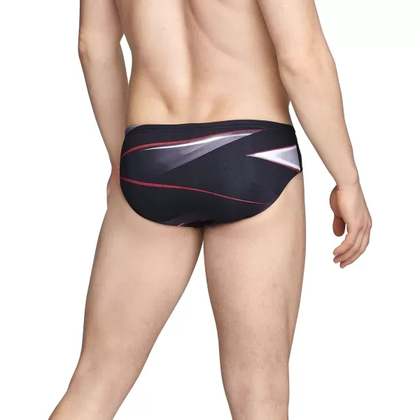 Speedo Mens Swimsuit Brief Endurance Printed Team ColorsInfinite Speedo Red