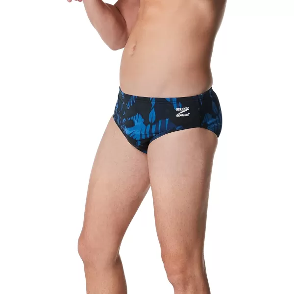 Speedo Mens Swimsuit Brief Endurance Printed Team ColorsReflected Speedo Blue