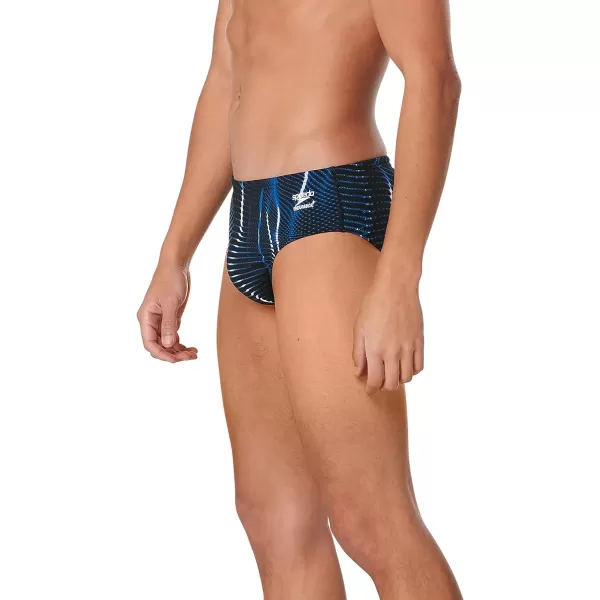 Speedo Mens Swimsuit Brief Endurance Printed Team ColorsSolar Speedo Blue