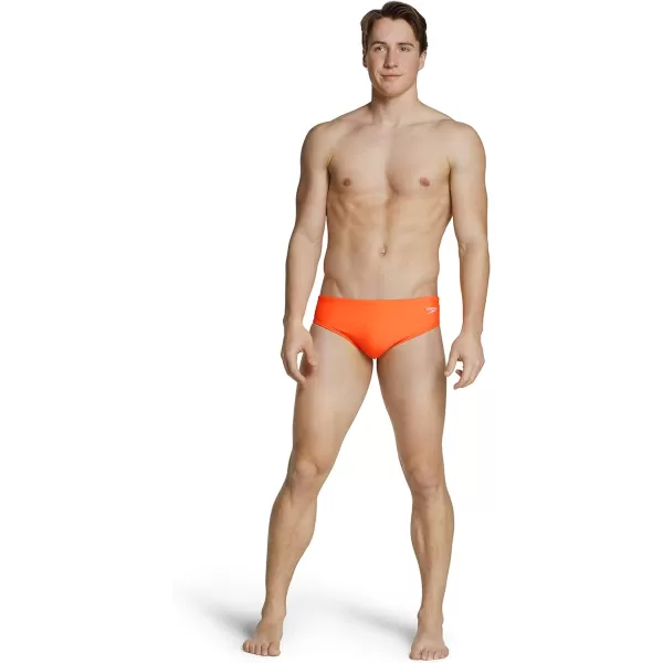 Speedo Mens Swimsuit Brief Endurance The One GraphicNeon Tangerine