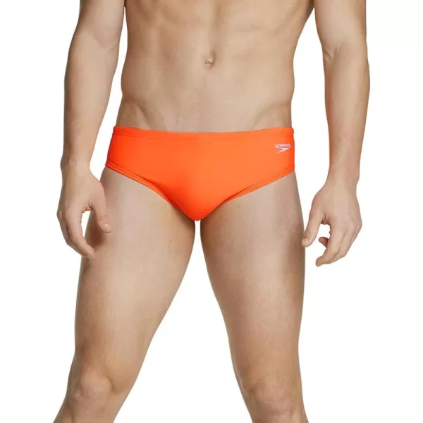 Speedo Mens Swimsuit Brief Endurance The One GraphicNeon Tangerine