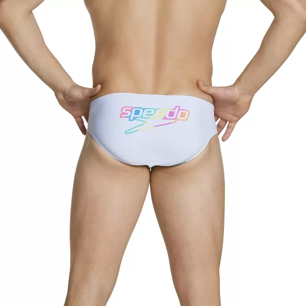 Speedo Mens Swimsuit Brief Endurance The One GraphicRainbow Stripes