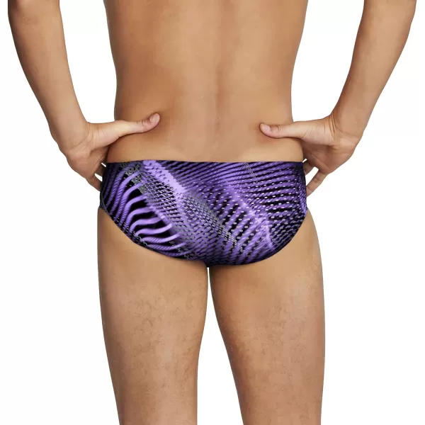 Speedo Mens Swimsuit Brief PowerFlex Eco Coded Riff Team ColorsSpeedo Purple