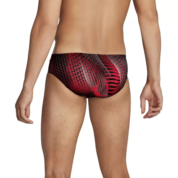 Speedo Mens Swimsuit Brief PowerFlex Eco Coded Riff Team ColorsSpeedo Red