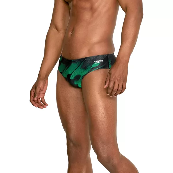 Speedo Mens Swimsuit Brief PowerFlex Eco Coded Riff Team ColorsWonder Speedo Green