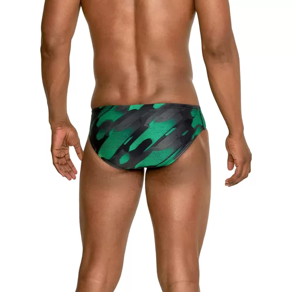 Speedo Mens Swimsuit Brief PowerFlex Eco Coded Riff Team ColorsWonder Speedo Green