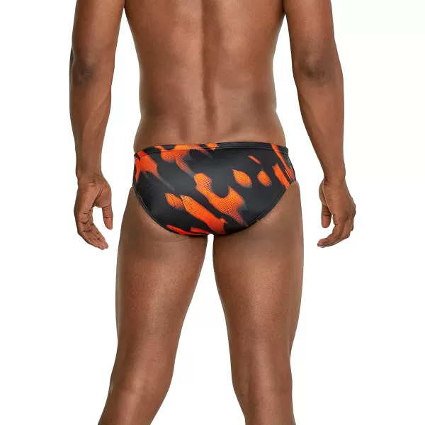 Speedo Mens Swimsuit Brief PowerFlex Eco Coded Riff Team ColorsWonder Speedo Orange