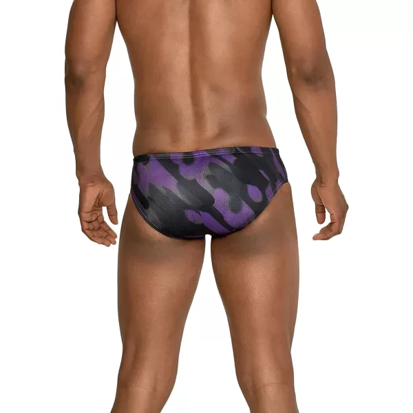 Speedo Mens Swimsuit Brief PowerFlex Eco Coded Riff Team ColorsWonder Speedo Purple
