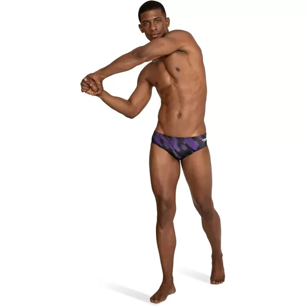 Speedo Mens Swimsuit Brief PowerFlex Eco Coded Riff Team ColorsWonder Speedo Purple