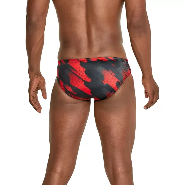 Speedo Mens Swimsuit Brief PowerFlex Eco Coded Riff Team ColorsWonder Speedo Red