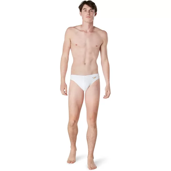 Speedo Mens Swimsuit Brief PowerFlex Eco Solar2023 Pride Bright White