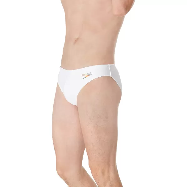 Speedo Mens Swimsuit Brief PowerFlex Eco Solar2023 Pride Bright White