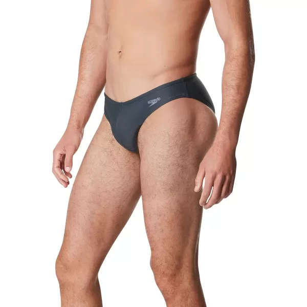 Speedo Mens Swimsuit Brief PowerFlex Eco SolarCharcoalBlack