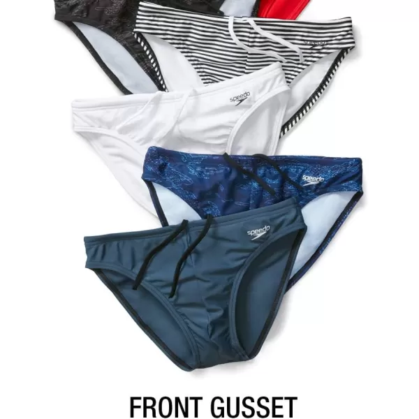 Speedo Mens Swimsuit Brief PowerFlex Eco SolarLogo High Risk Red