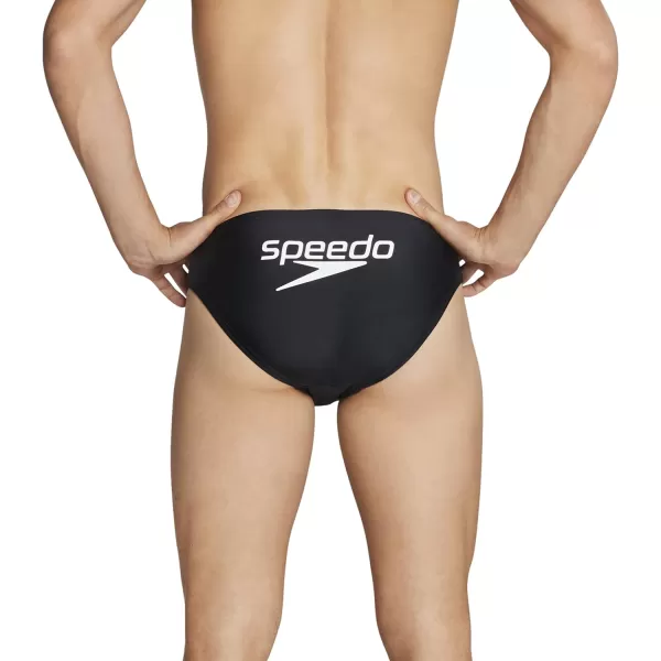 Speedo Mens Swimsuit Brief PowerFlex Eco SolarLogo Speedo Black