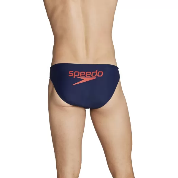 Speedo Mens Swimsuit Brief PowerFlex Eco SolarLogo Speedo Navy