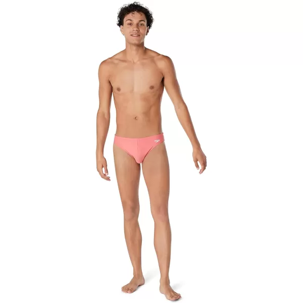 Speedo Mens Swimsuit Brief PowerFlex Eco SolarSun Kissed Coral