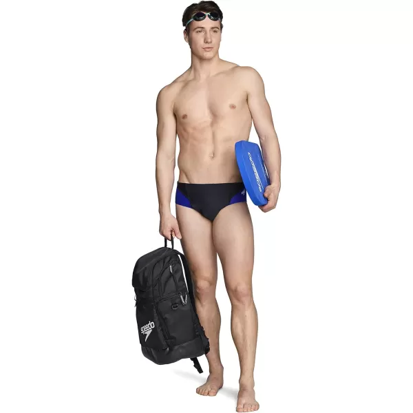 Speedo Mens Swimsuit Brief Powerflex Eco Revolve Splice Team ColorsBlackBlue