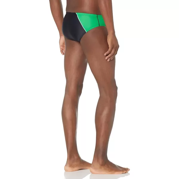 Speedo Mens Swimsuit Brief Powerflex Eco Revolve Splice Team ColorsSpeedo Green