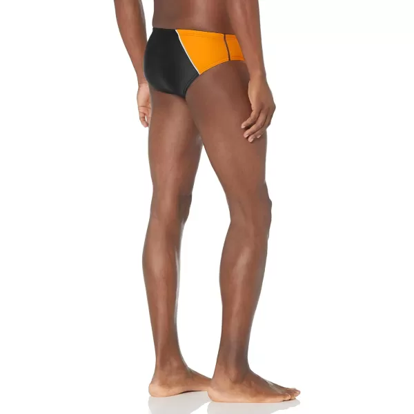 Speedo Mens Swimsuit Brief Powerflex Eco Revolve Splice Team ColorsSpeedo Orange