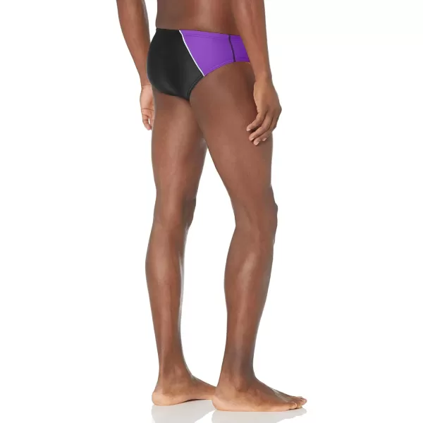 Speedo Mens Swimsuit Brief Powerflex Eco Revolve Splice Team ColorsSpeedo Purple