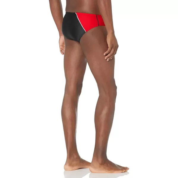 Speedo Mens Swimsuit Brief Powerflex Eco Revolve Splice Team ColorsSpeedo Red