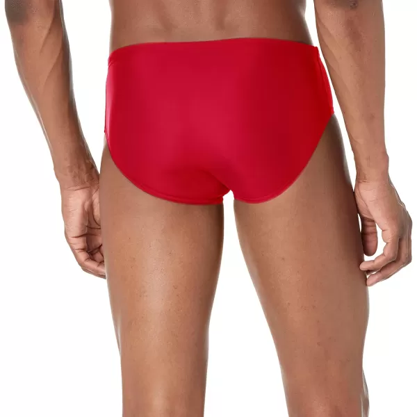 Speedo Mens Swimsuit Brief Powerflex Eco Solid AdultTrue Red