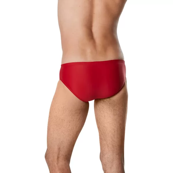 Speedo Mens Swimsuit Brief Powerflex Eco Solid AdultTrue Red