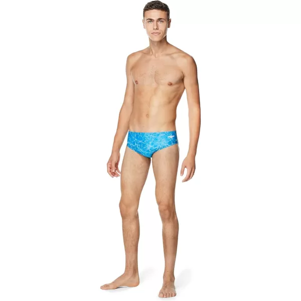 Speedo Mens Swimsuit Brief ProLT Printed Team ColorsBlue Atoll