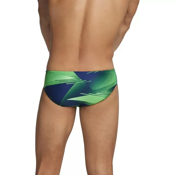 Speedo Mens Swimsuit Brief ProLT Printed Team ColorsLane BlueGreen