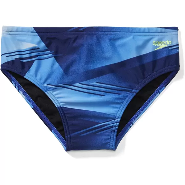 Speedo Mens Swimsuit Brief ProLT Printed Team ColorsLane Speedo Blue