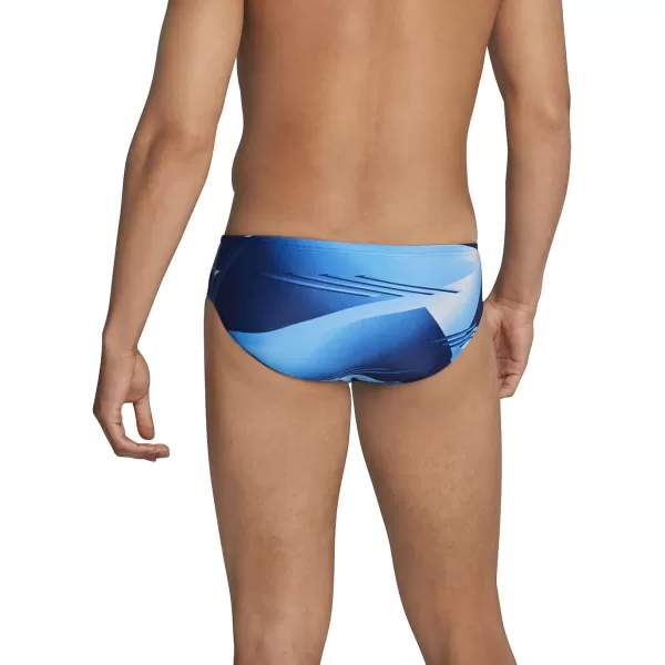 Speedo Mens Swimsuit Brief ProLT Printed Team ColorsLane Speedo Blue