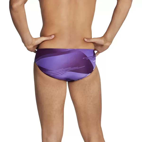 Speedo Mens Swimsuit Brief ProLT Printed Team ColorsLane Speedo Purple