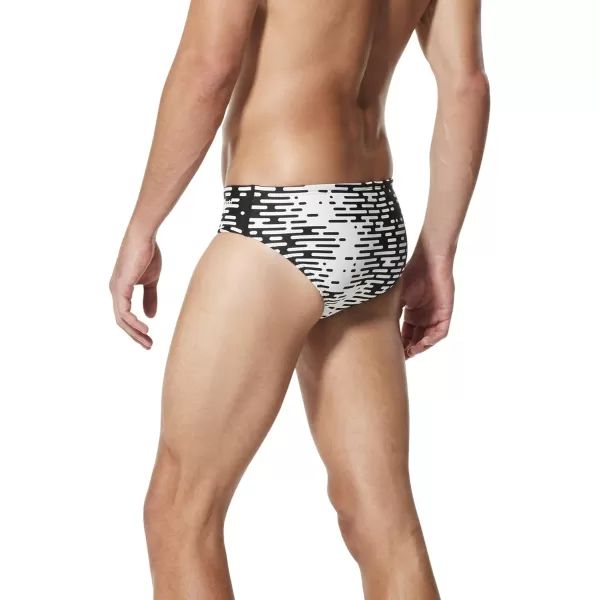 Speedo Mens Swimsuit Brief ProLT Printed Team ColorsModern Speedo Black