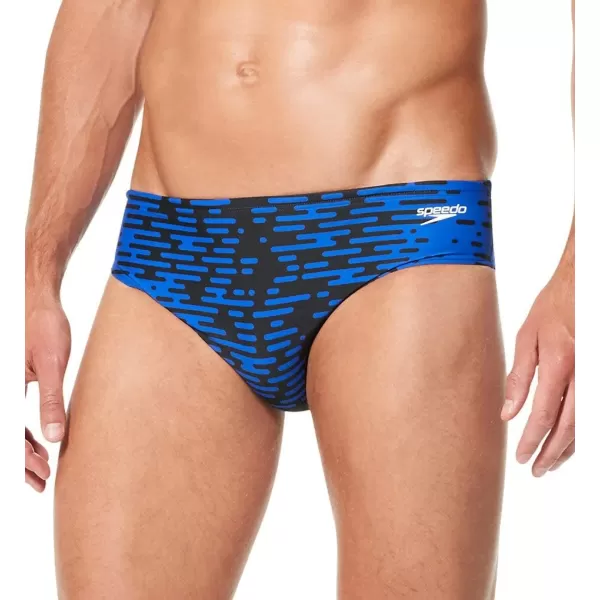 Speedo Mens Swimsuit Brief ProLT Printed Team ColorsModern Speedo Blue