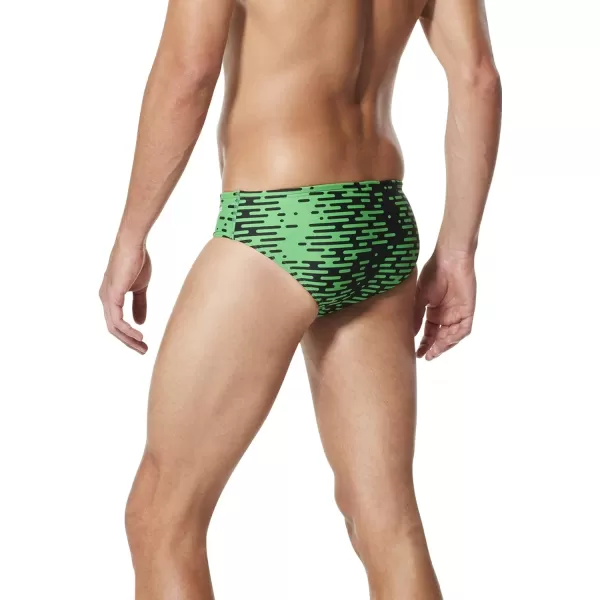 Speedo Mens Swimsuit Brief ProLT Printed Team ColorsModern Speedo Green