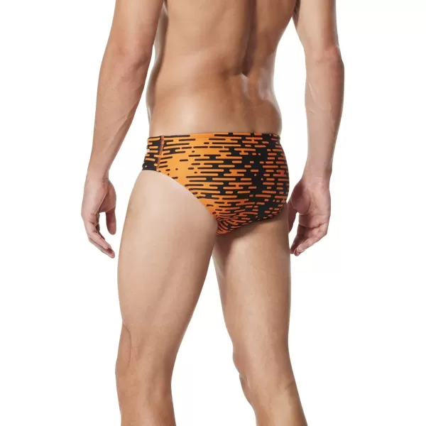 Speedo Mens Swimsuit Brief ProLT Printed Team ColorsModern Speedo Orange