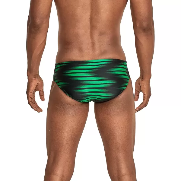 Speedo Mens Swimsuit Brief ProLT Printed Team ColorsSharp Bright Green