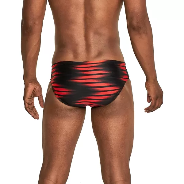 Speedo Mens Swimsuit Brief ProLT Printed Team ColorsSharp High Risk Red