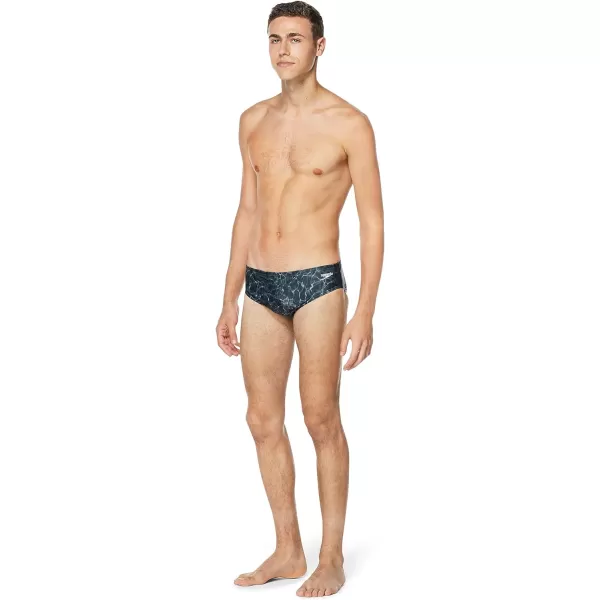 Speedo Mens Swimsuit Brief ProLT Printed Team ColorsShimmer Anthracite Black