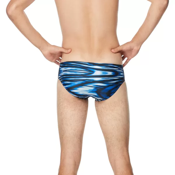 Speedo Mens Swimsuit Brief ProLT Printed Team ColorsWave Speedo Blue