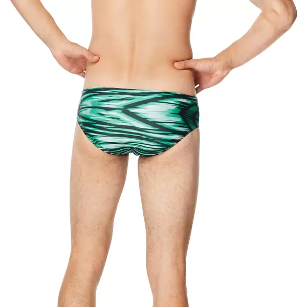Speedo Mens Swimsuit Brief ProLT Printed Team ColorsWave Speedo Green
