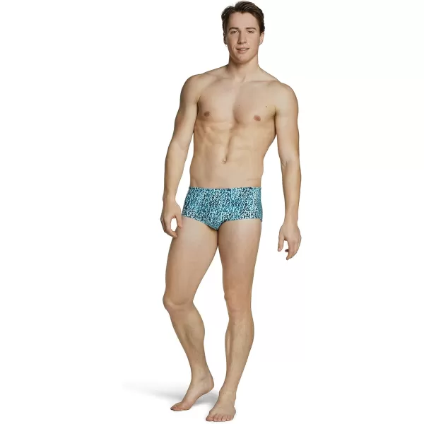 Speedo Mens Swimsuit Euro Brief Endurance PrintedAqua