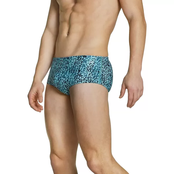 Speedo Mens Swimsuit Euro Brief Endurance PrintedAqua